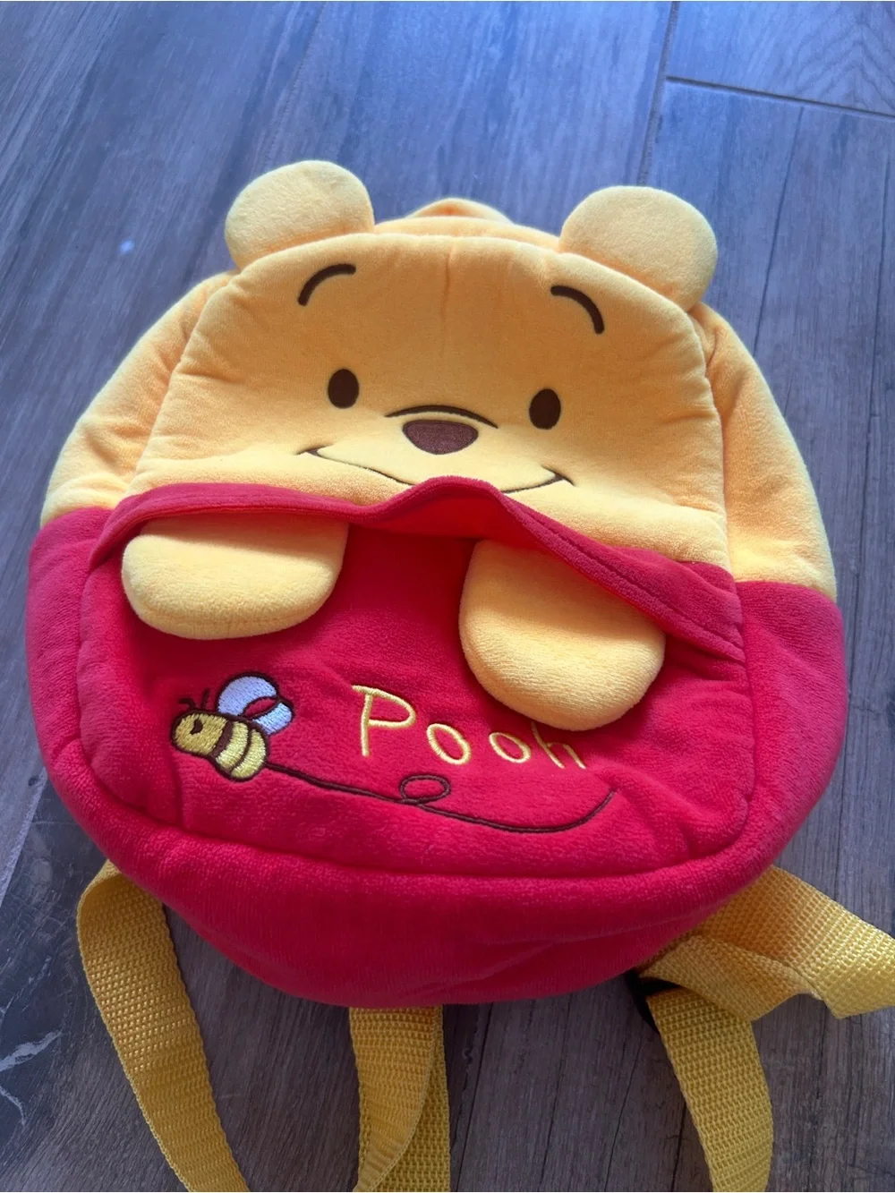 Yellow & Red Winnie the Pooh Plush Kids Backpack